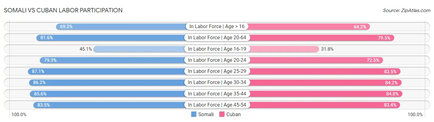 Somali vs Cuban Labor Participation