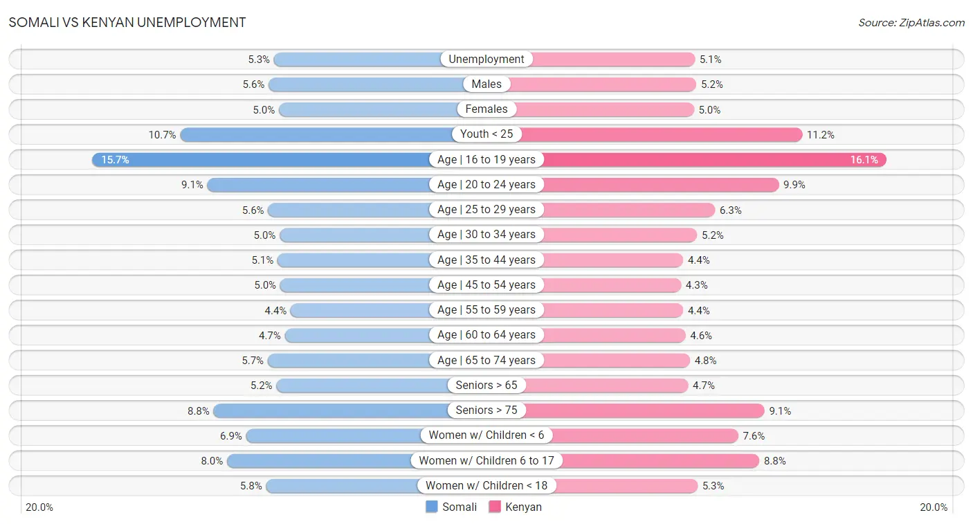 Somali vs Kenyan Unemployment