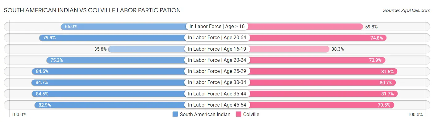 South American Indian vs Colville Labor Participation
