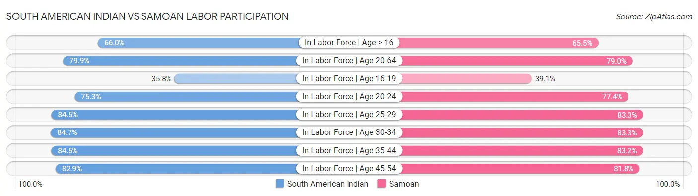 South American Indian vs Samoan Labor Participation
