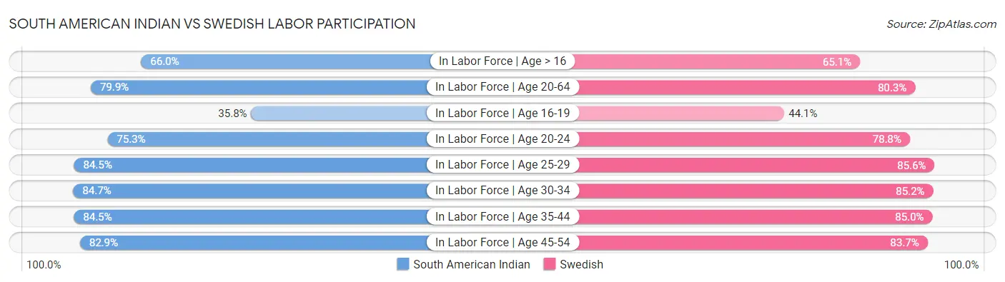 South American Indian vs Swedish Labor Participation