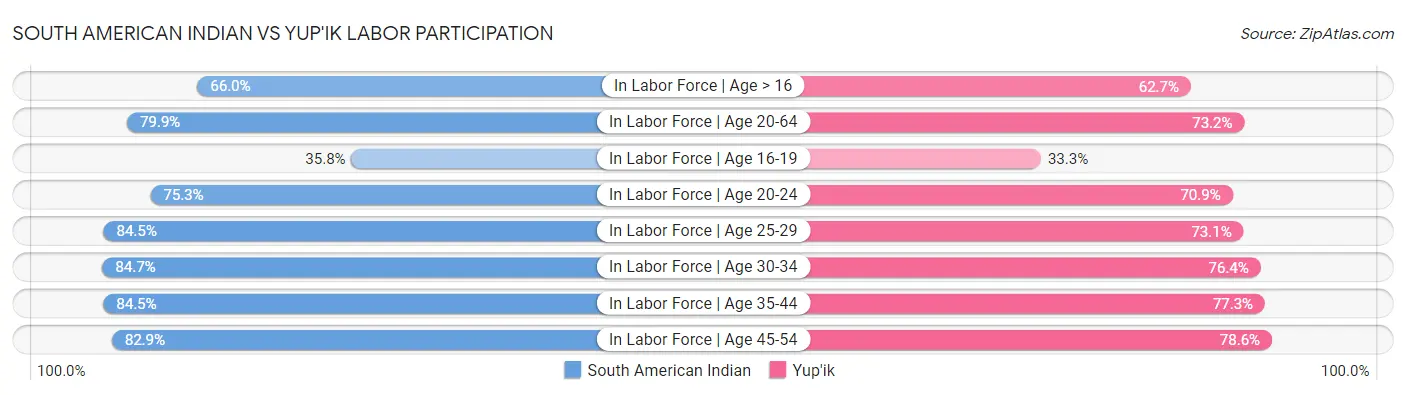 South American Indian vs Yup'ik Labor Participation