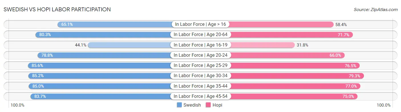 Swedish vs Hopi Labor Participation