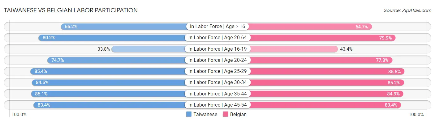 Taiwanese vs Belgian Labor Participation