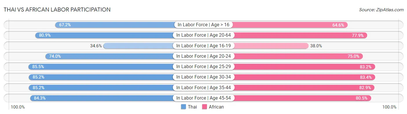 Thai vs African Labor Participation