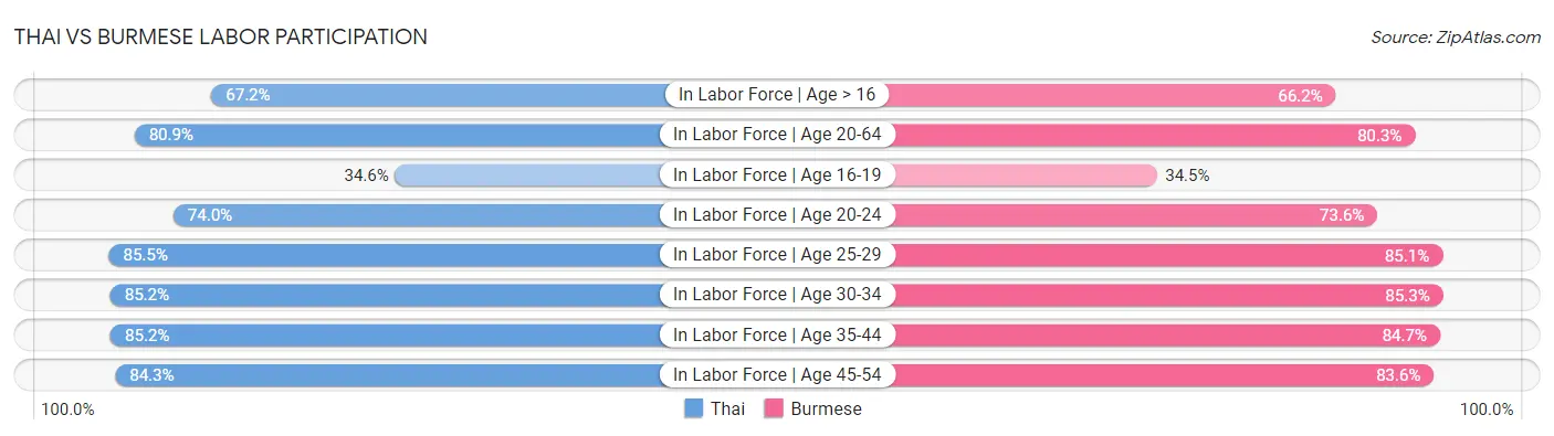 Thai vs Burmese Labor Participation