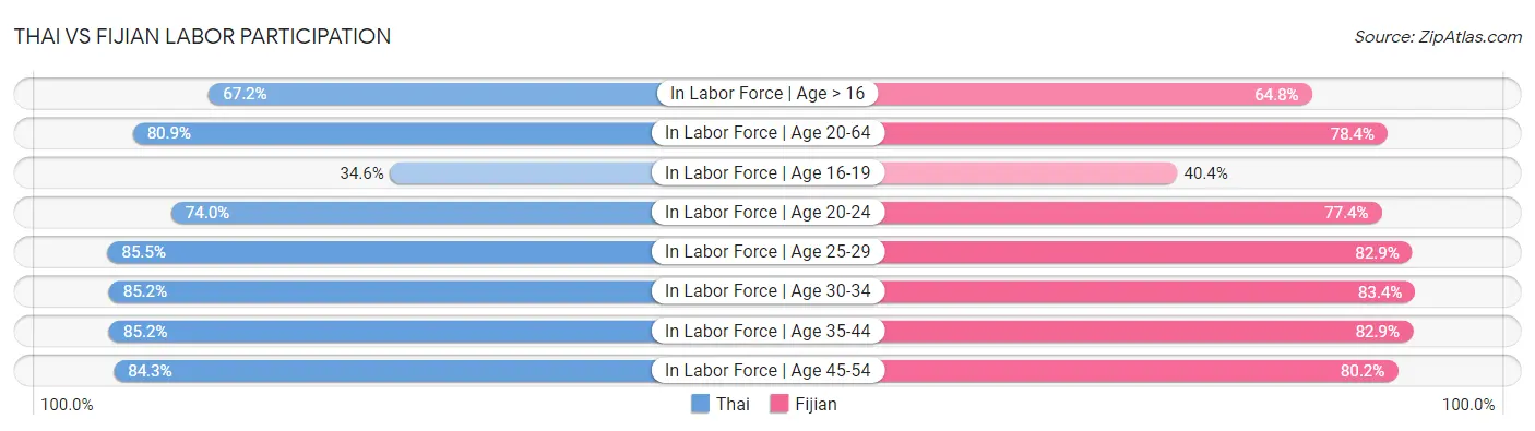 Thai vs Fijian Labor Participation