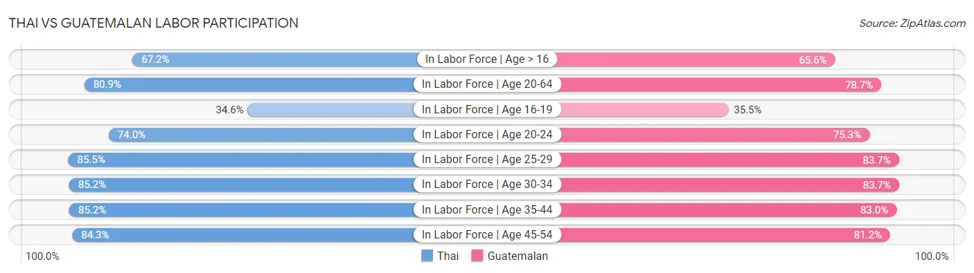 Thai vs Guatemalan Labor Participation