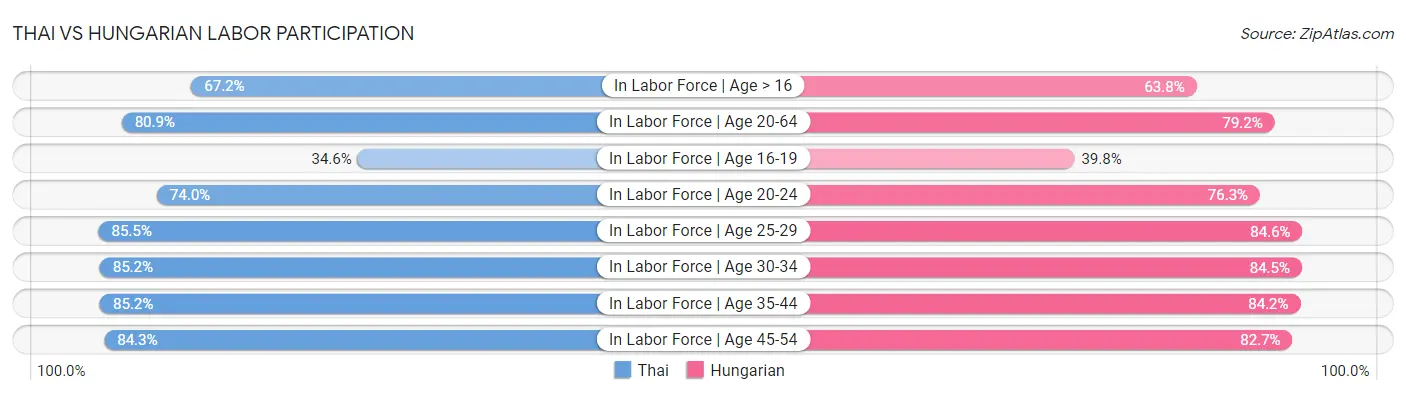 Thai vs Hungarian Labor Participation
