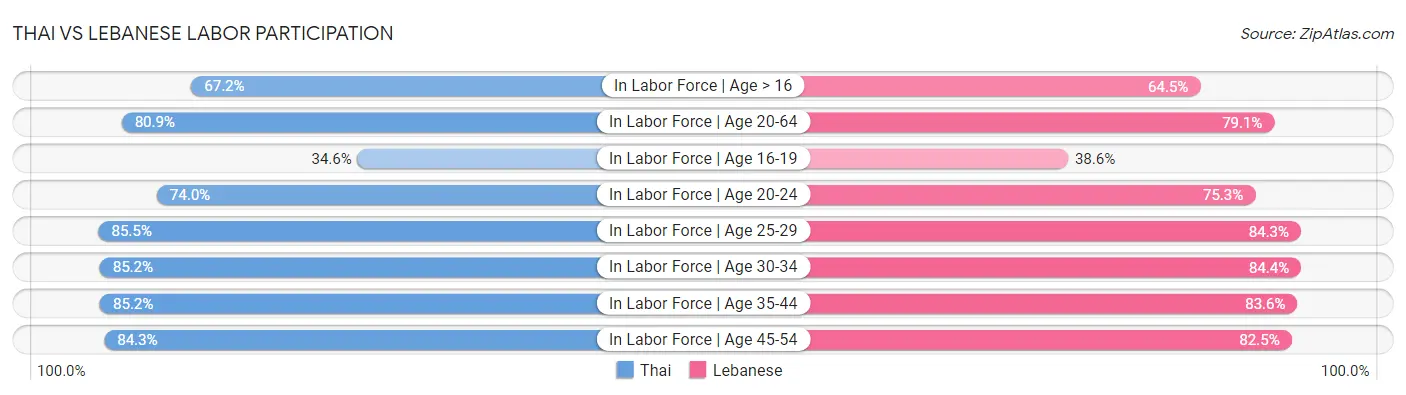 Thai vs Lebanese Labor Participation