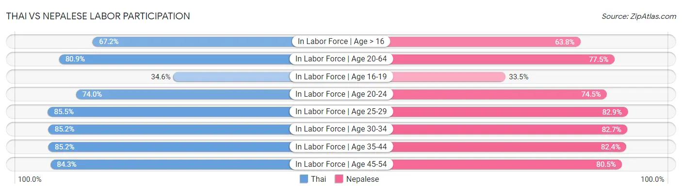 Thai vs Nepalese Labor Participation