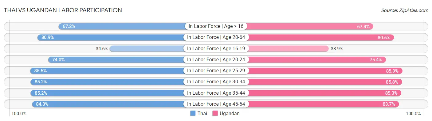 Thai vs Ugandan Labor Participation
