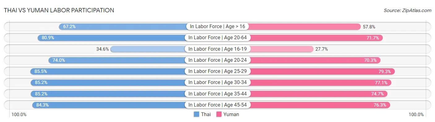 Thai vs Yuman Labor Participation