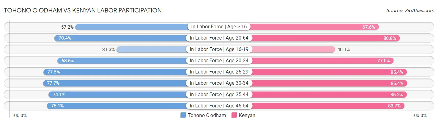 Tohono O'odham vs Kenyan Labor Participation