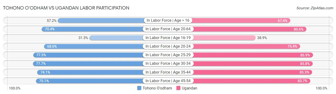Tohono O'odham vs Ugandan Labor Participation
