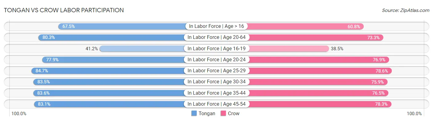 Tongan vs Crow Labor Participation