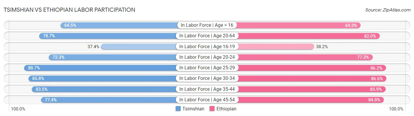 Tsimshian vs Ethiopian Labor Participation