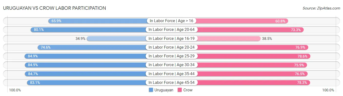 Uruguayan vs Crow Labor Participation