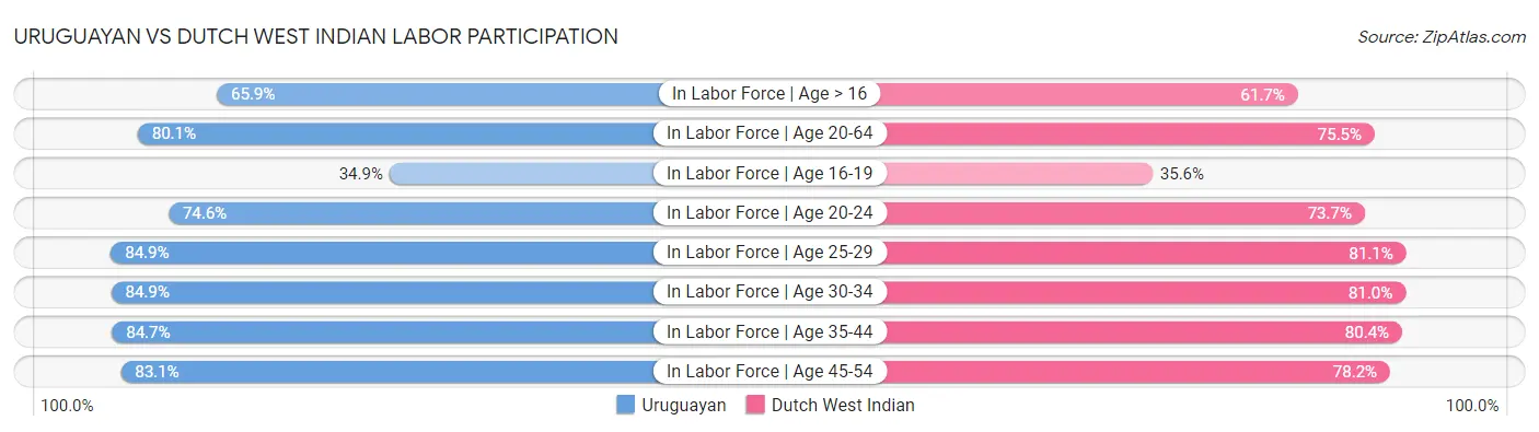 Uruguayan vs Dutch West Indian Labor Participation