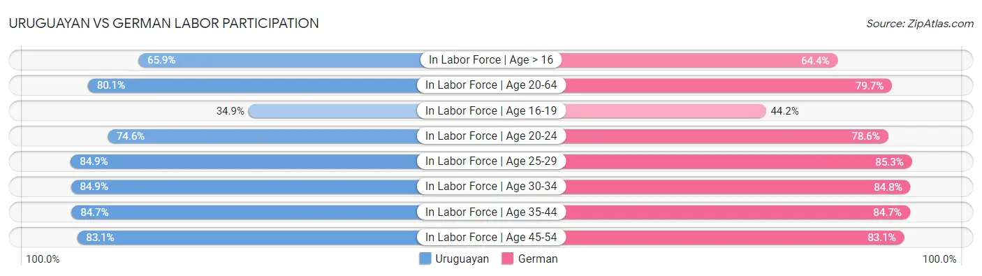 Uruguayan vs German Labor Participation