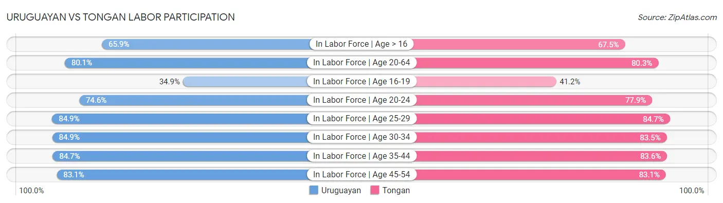 Uruguayan vs Tongan Labor Participation