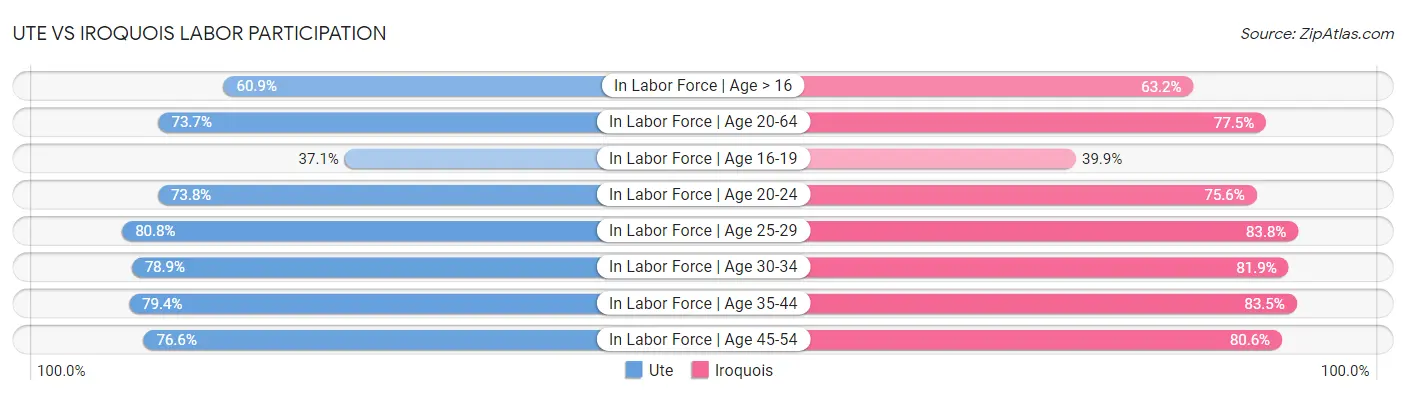 Ute vs Iroquois Labor Participation