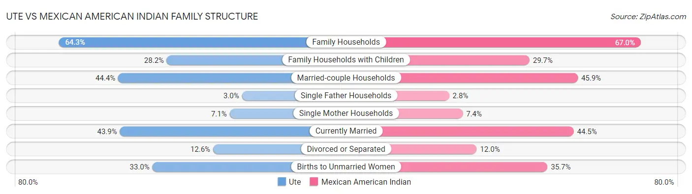 Ute vs Mexican American Indian Family Structure