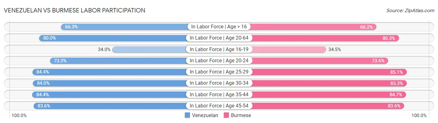 Venezuelan vs Burmese Labor Participation