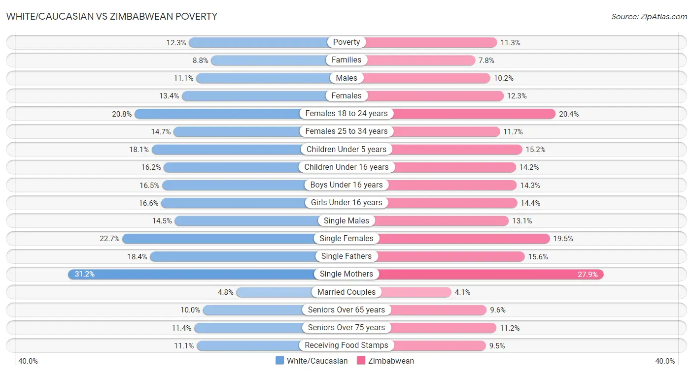 White/Caucasian vs Zimbabwean Poverty