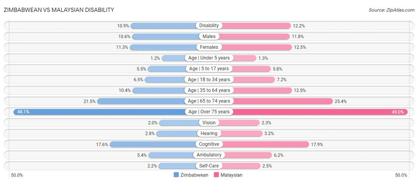 Zimbabwean vs Malaysian Disability