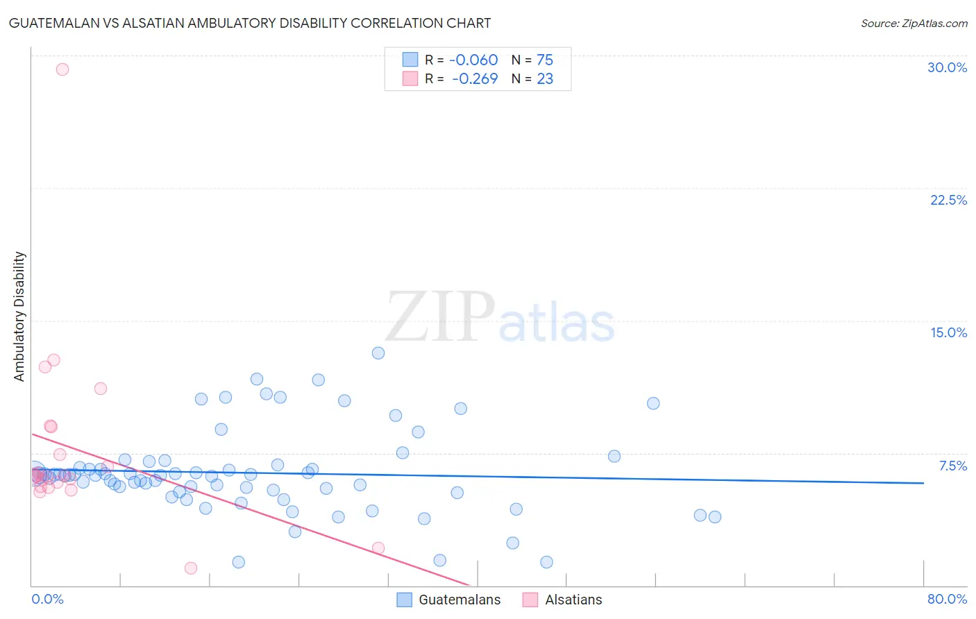 Guatemalan vs Alsatian Ambulatory Disability