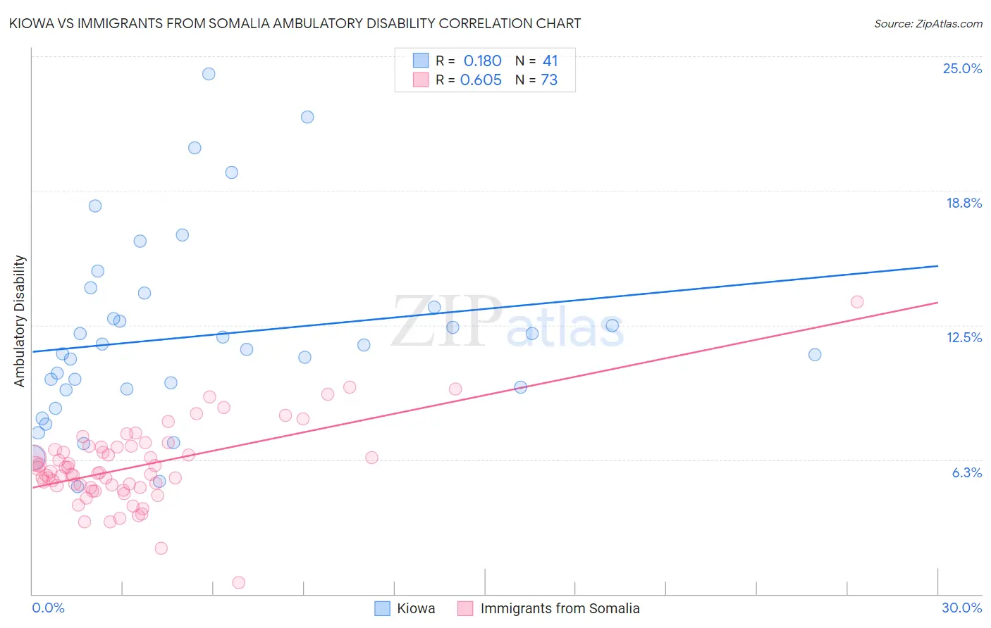 Kiowa vs Immigrants from Somalia Ambulatory Disability