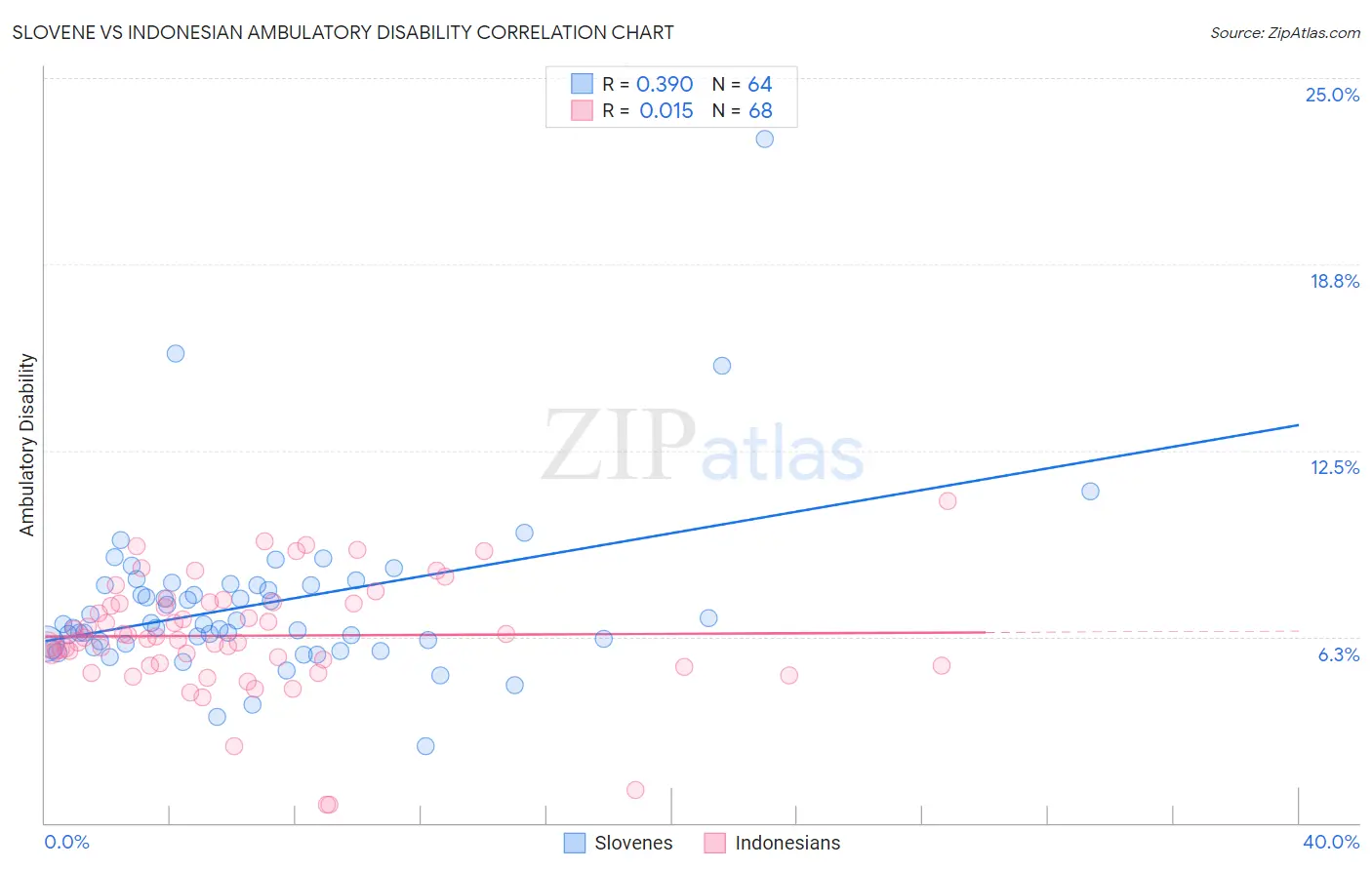 Slovene vs Indonesian Ambulatory Disability