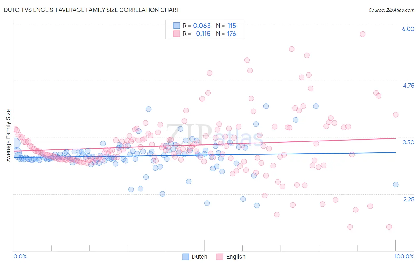 Dutch vs English Average Family Size