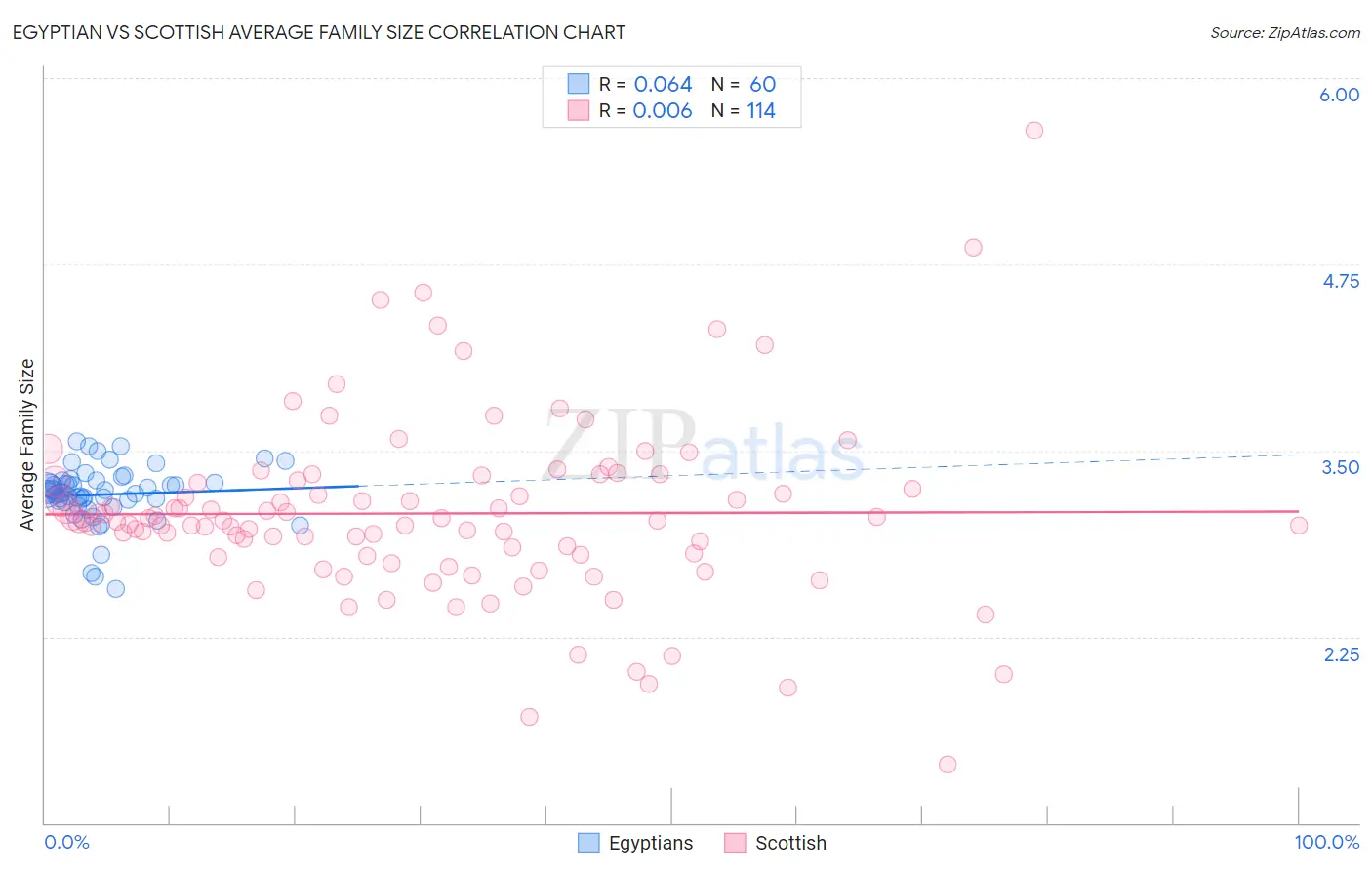 Egyptian vs Scottish Average Family Size