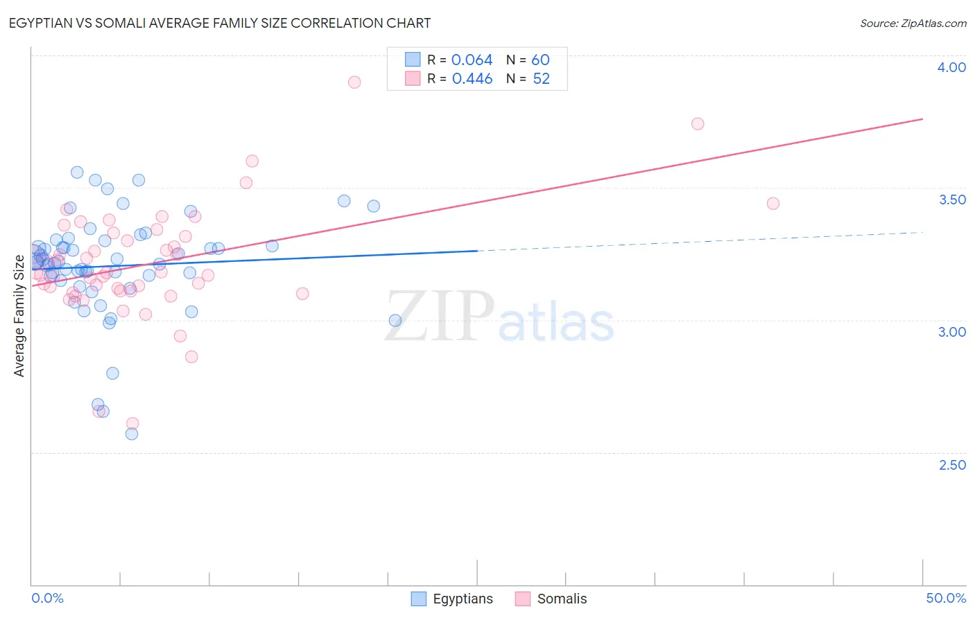 Egyptian vs Somali Average Family Size