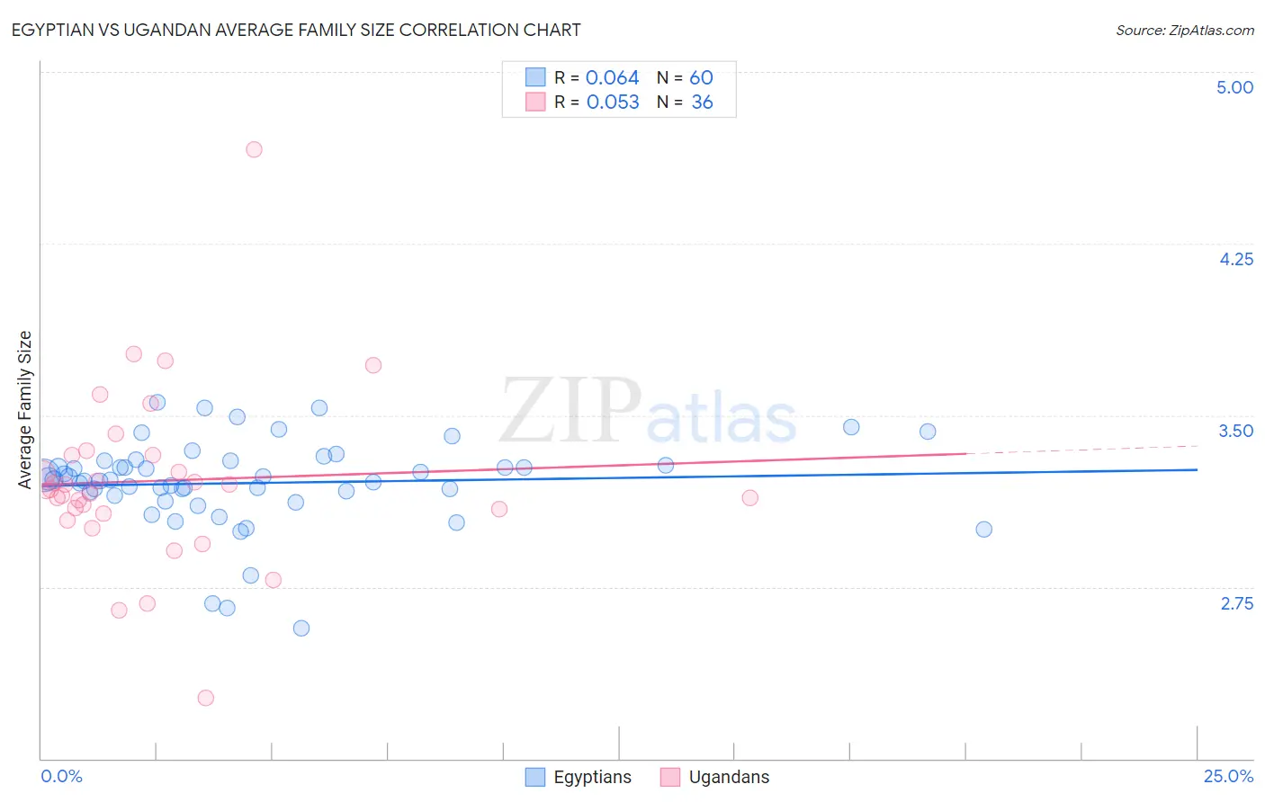 Egyptian vs Ugandan Average Family Size