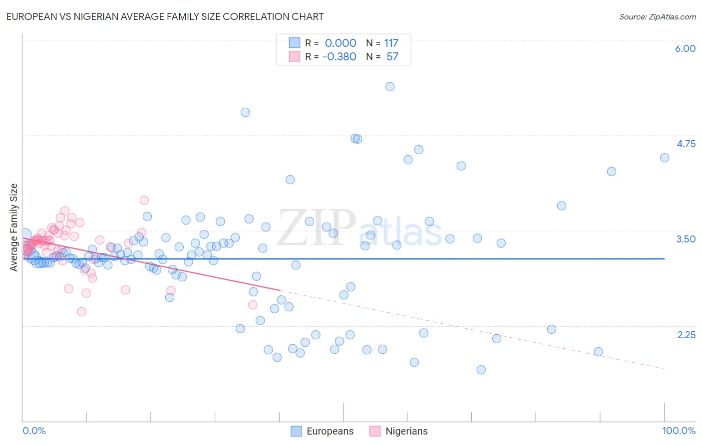 European vs Nigerian Average Family Size