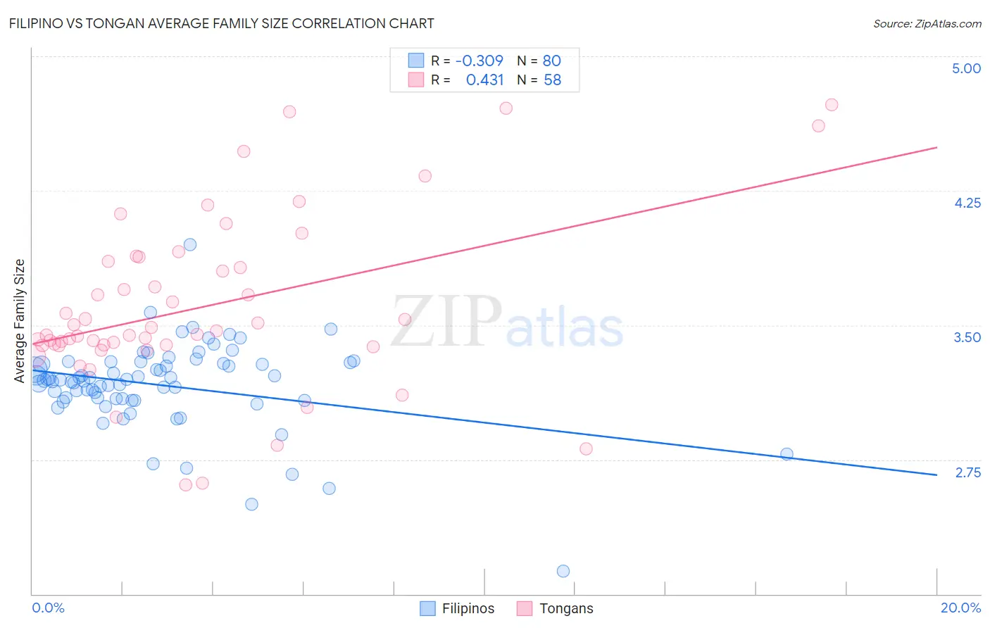 Filipino vs Tongan Average Family Size
