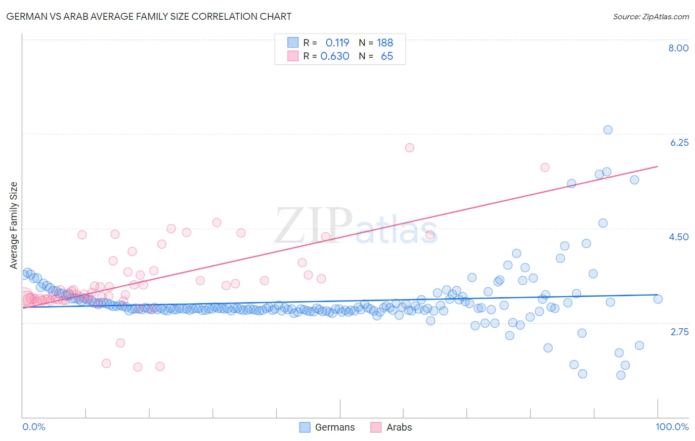 German vs Arab Average Family Size