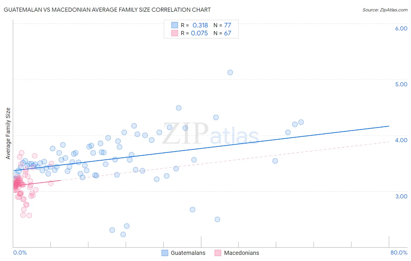 Guatemalan vs Macedonian Average Family Size