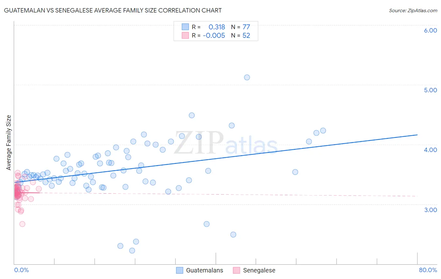 Guatemalan vs Senegalese Average Family Size