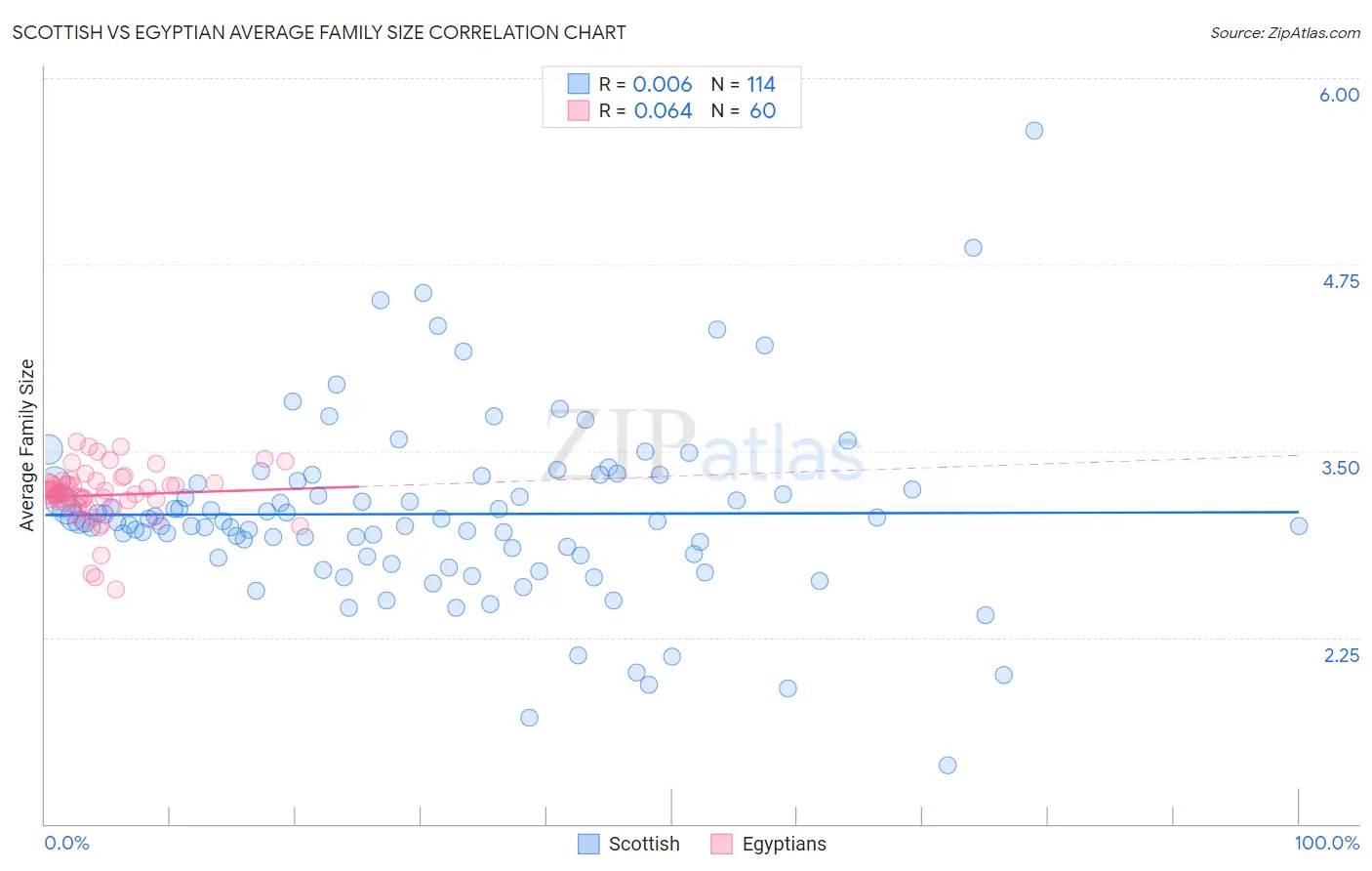 Scottish vs Egyptian Average Family Size