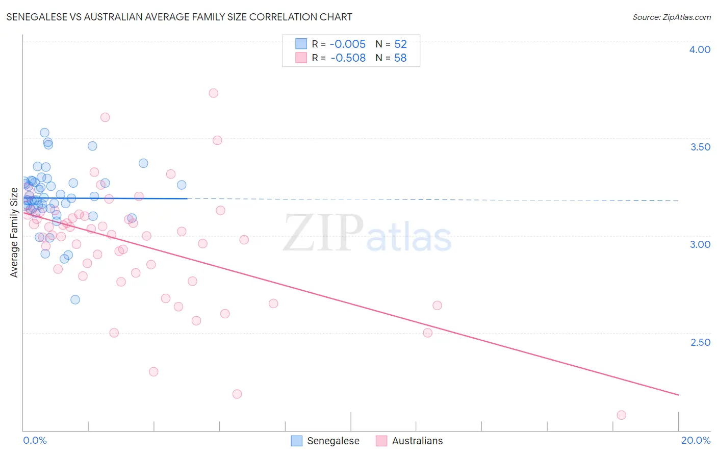 Senegalese vs Australian Average Family Size