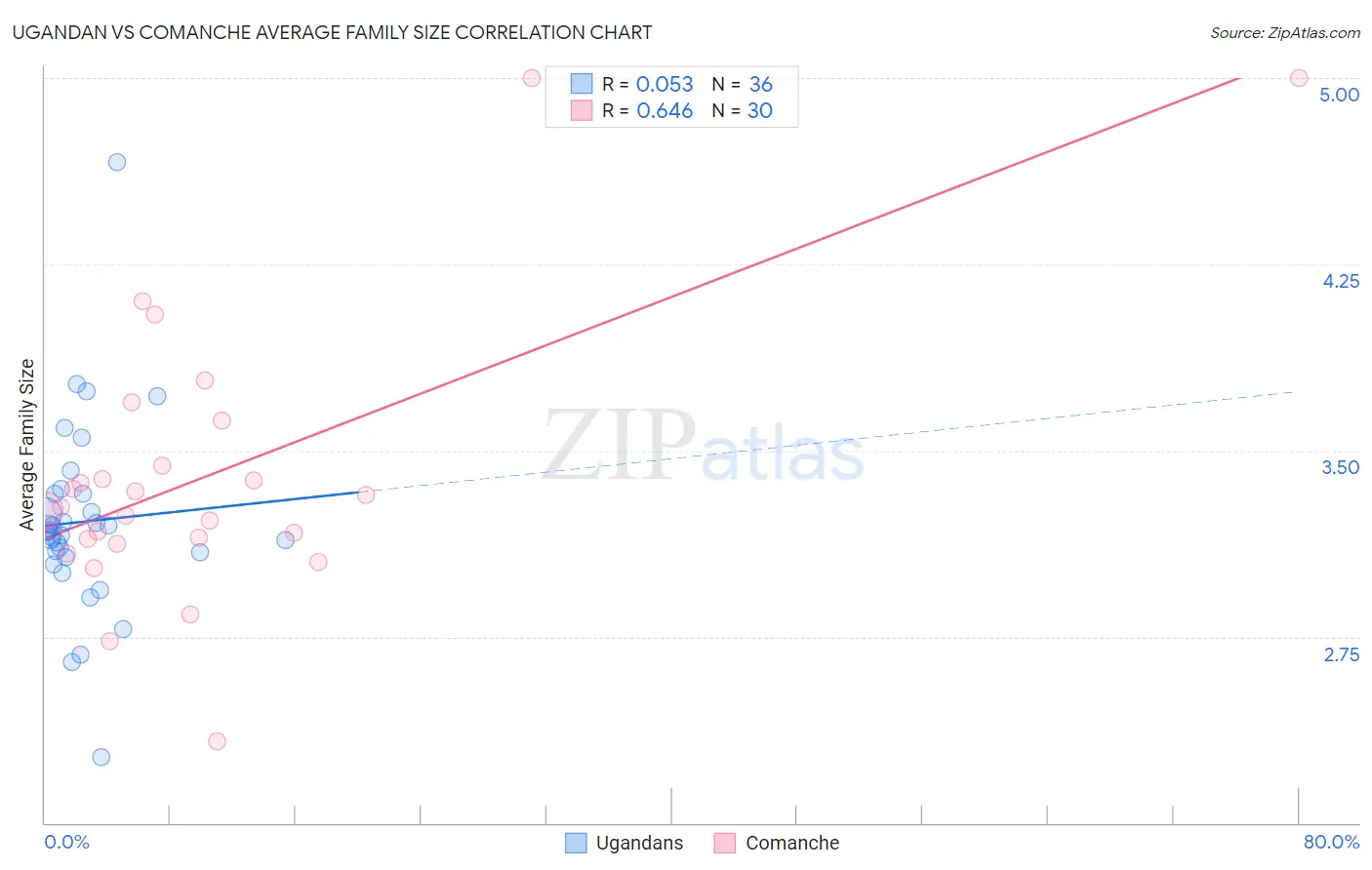 Ugandan vs Comanche Average Family Size