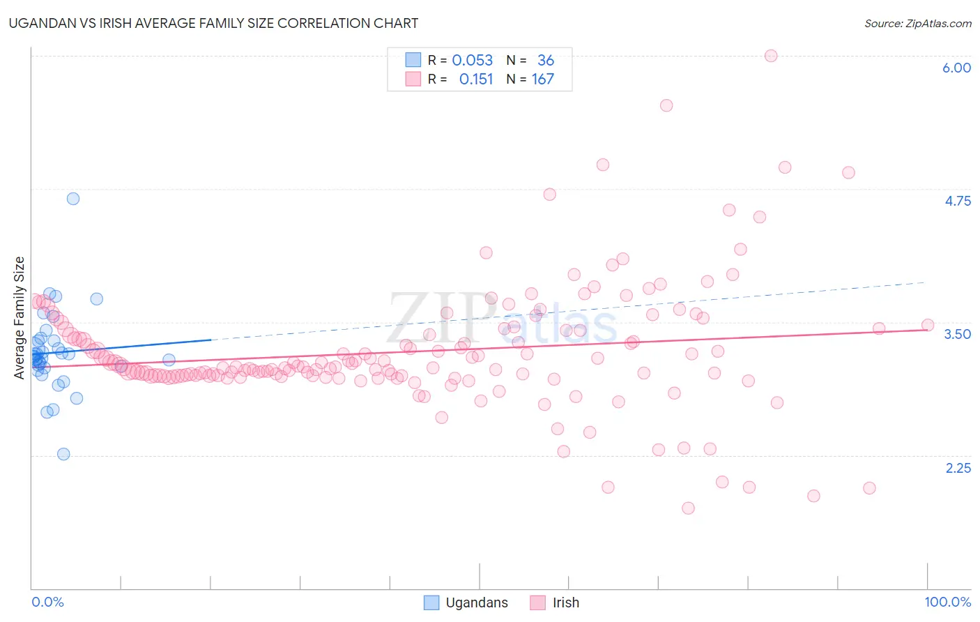 Ugandan vs Irish Average Family Size