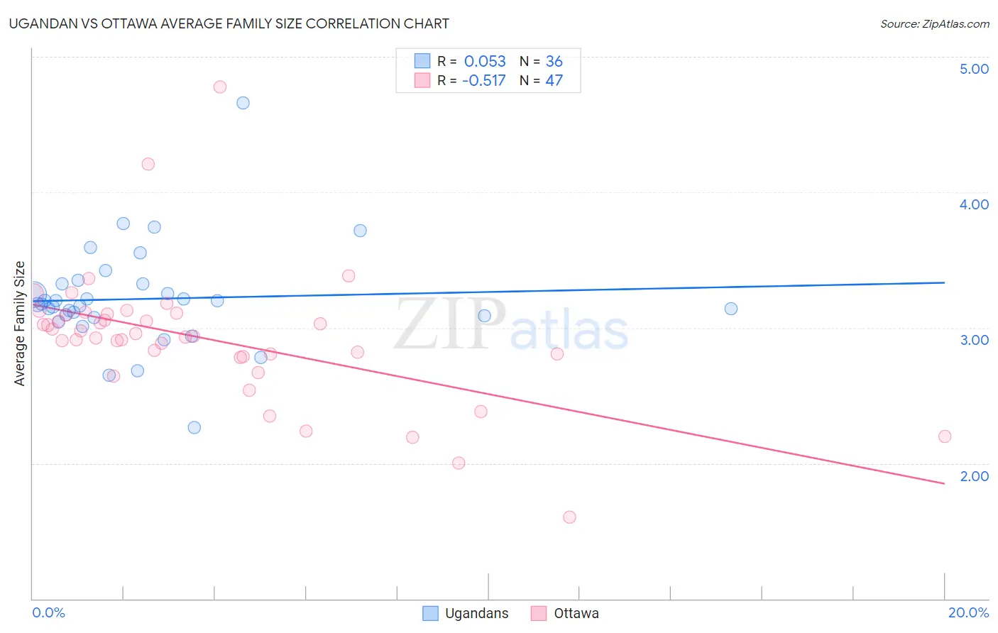 Ugandan vs Ottawa Average Family Size