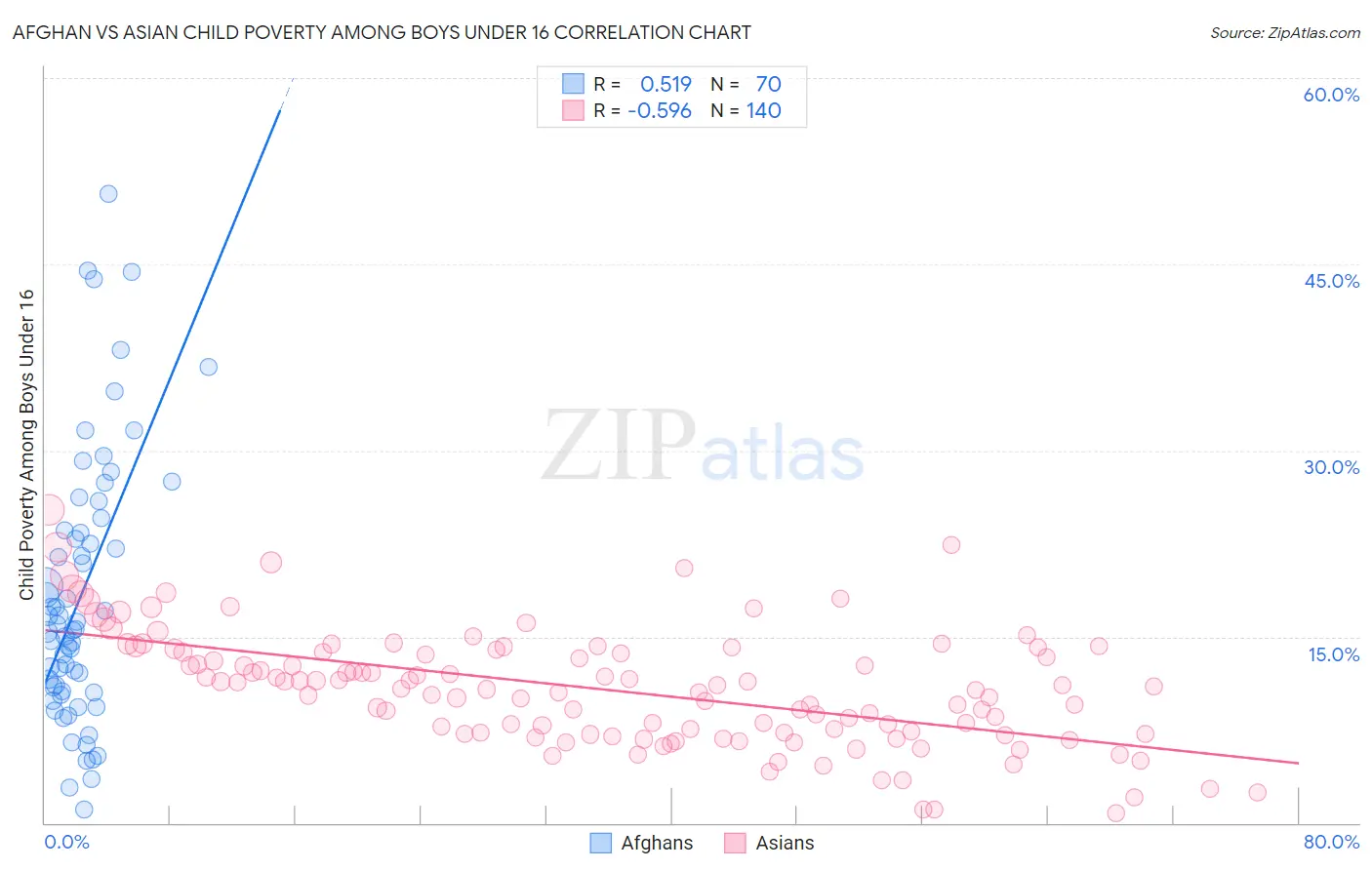 Afghan vs Asian Child Poverty Among Boys Under 16