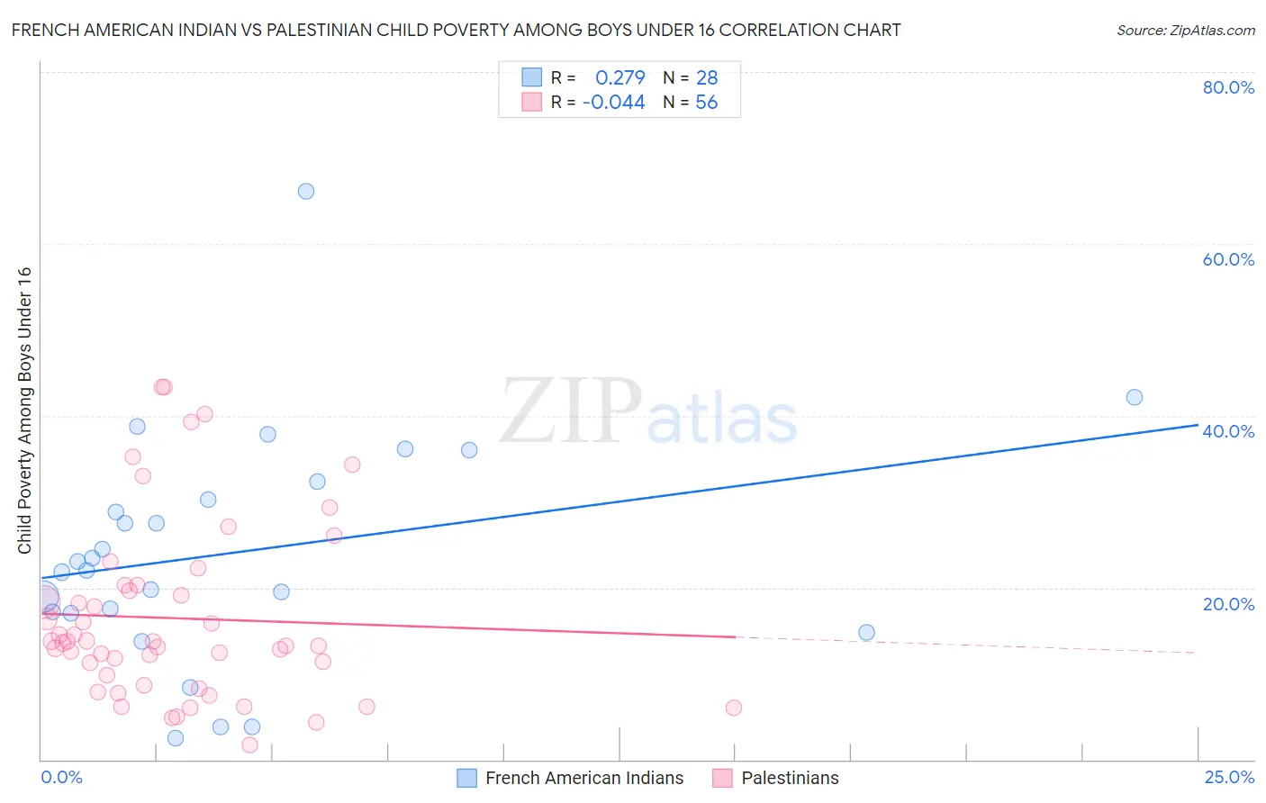 French American Indian vs Palestinian Child Poverty Among Boys Under 16
