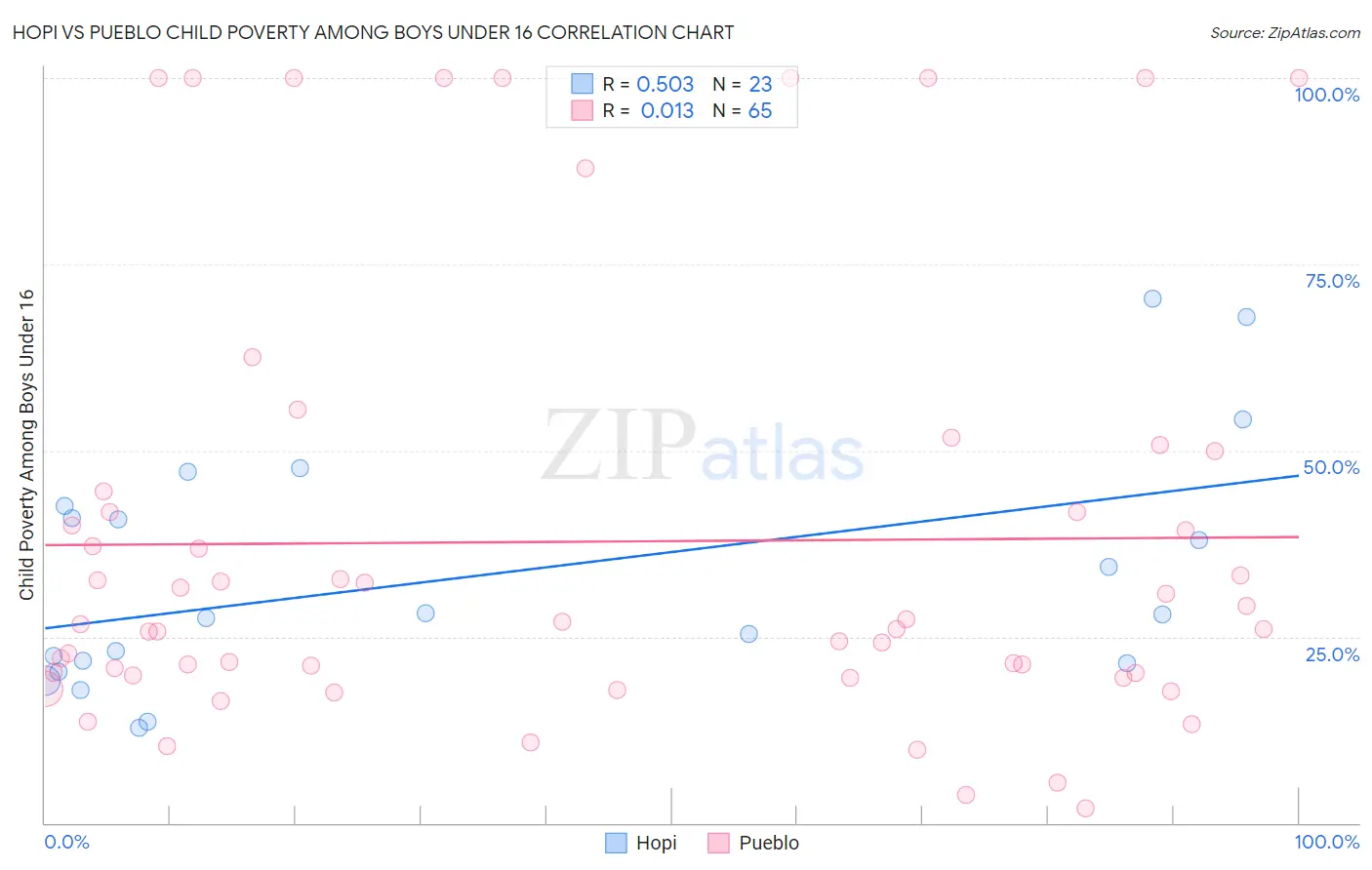Hopi vs Pueblo Child Poverty Among Boys Under 16